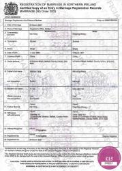 英國(guó)離婚證書公證樣本